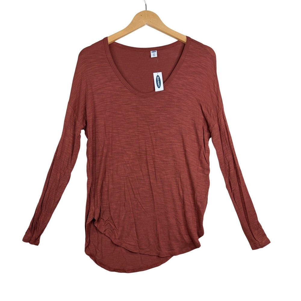 New Old Navy‎ Luxe Long Sleeve Shirt size XS Rustic Red
